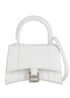XS Hourglass Crossbody, £595, Handbags, White, Leather, Front view
